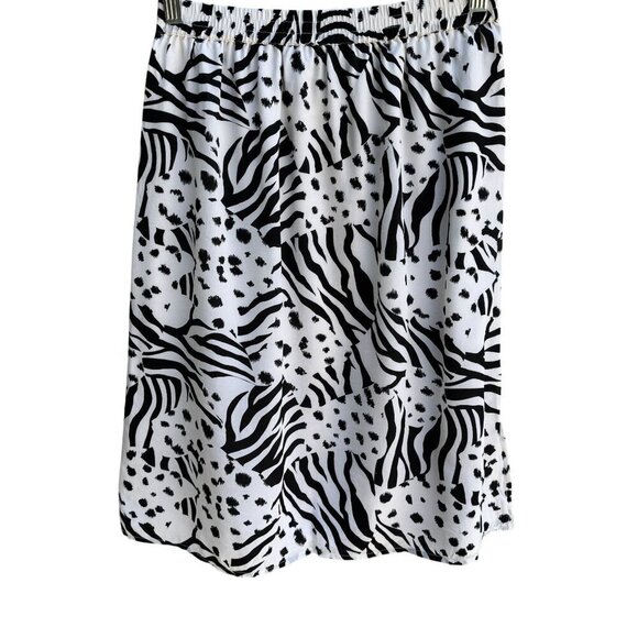 Diane Gilman Dresses & Skirts - Diane Gilman Vintage Womens‎ Silk Zebra Print Knee Length Skirt S Glam Party